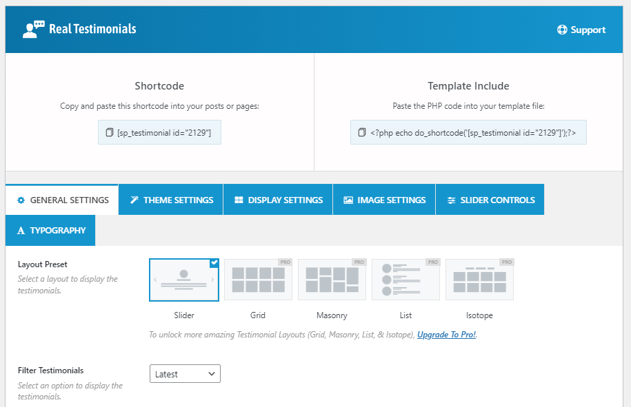 Real Testimonials plugin