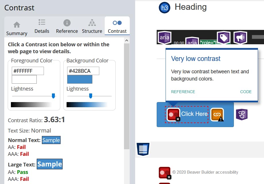 Beaver Builder button contrast
