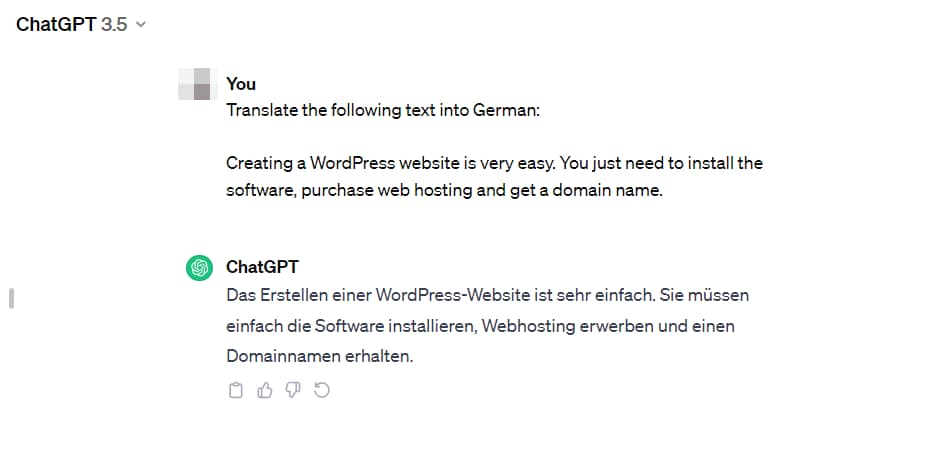 Translating content with ChatGPT.