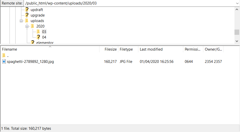 Image has been uploaded to the folder wp-content/uploads/2020/03