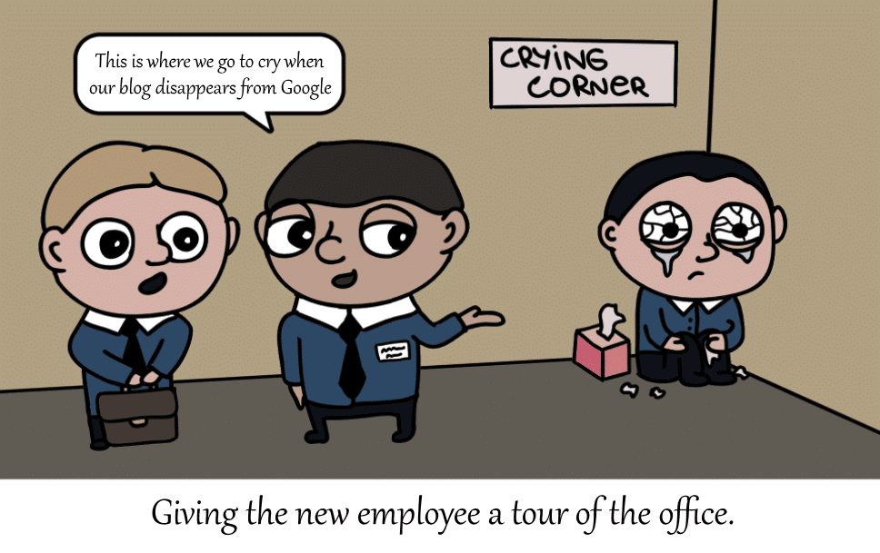 comic strip: blog gone