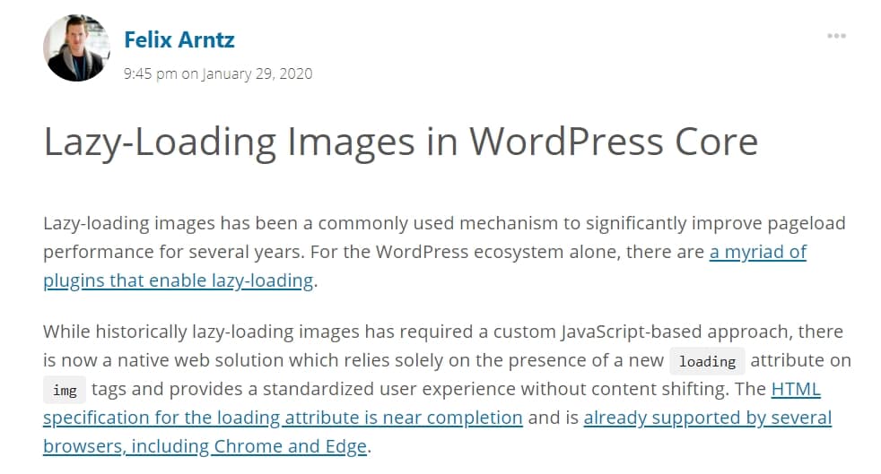 Native Lazy Loading coming to WordPress - March 2020 WordPress News