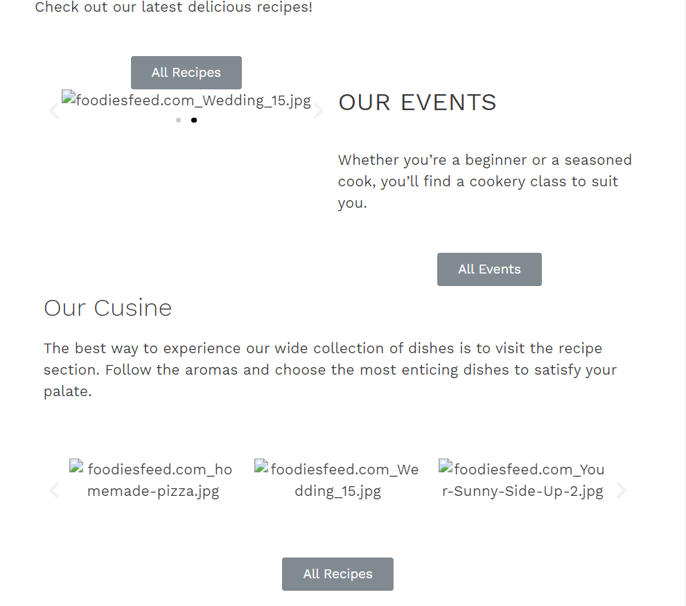 Missing style and images in part of the homepage built with Elementor
