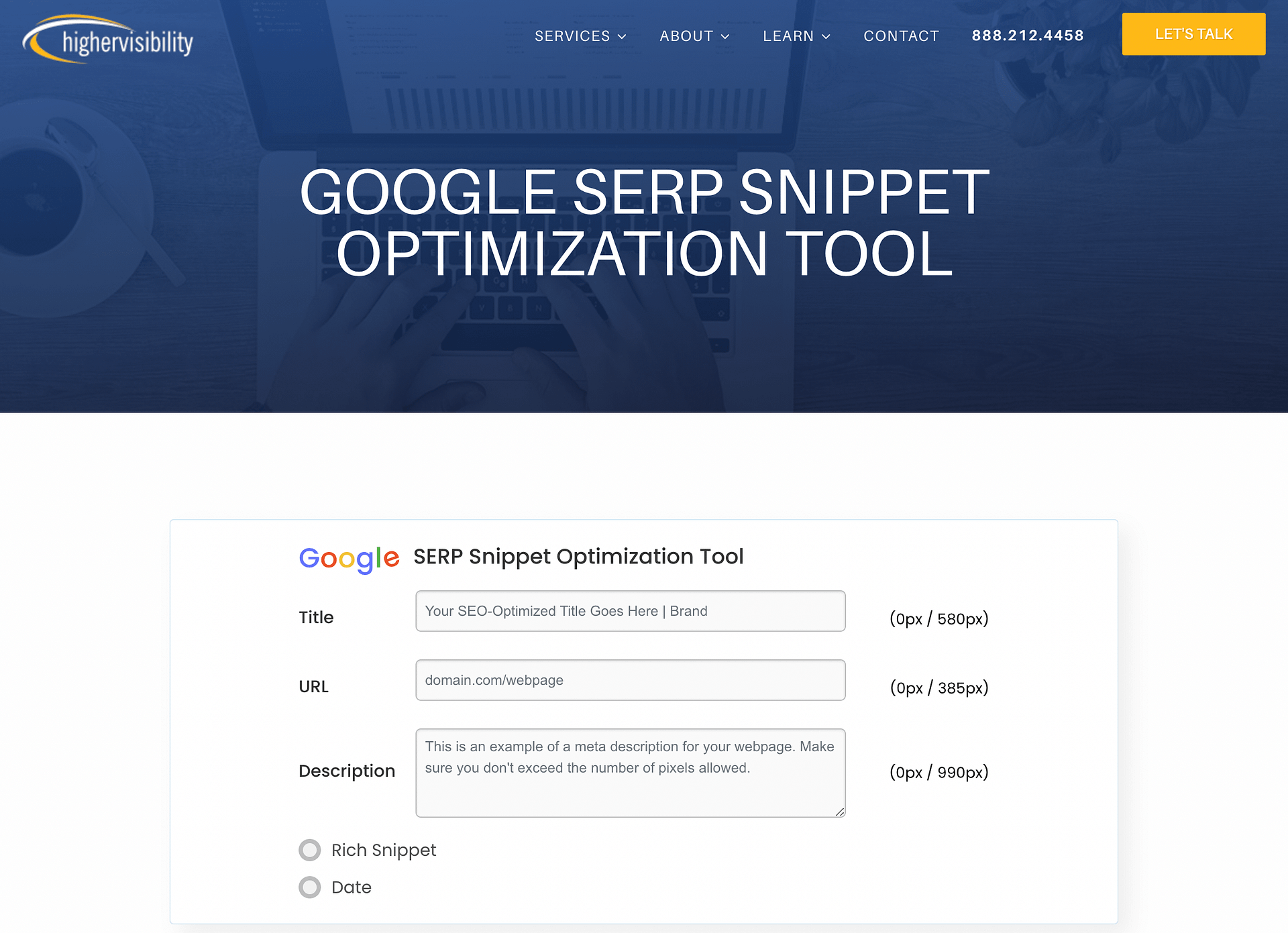 SERPsim best SEO audit tools (now Google SERP Snippet Optimization tool)