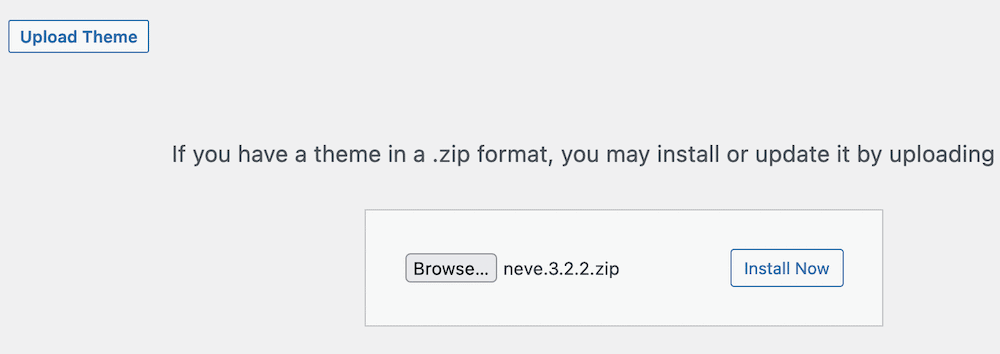 A ZIP file ready to install, with a displayed Install Now button.