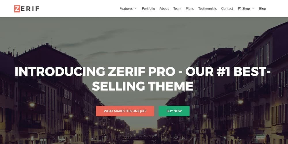 zerif homepage