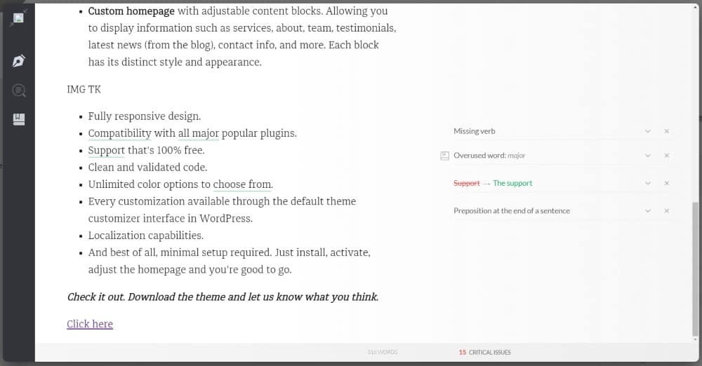 Grammarly vs Jetpack vs Ginger vs Hemingway vs Standard Spellchecker
