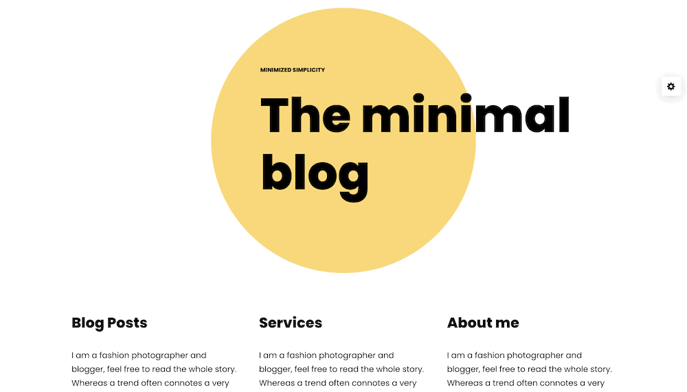 The Neve theme's minimal Blogger template.