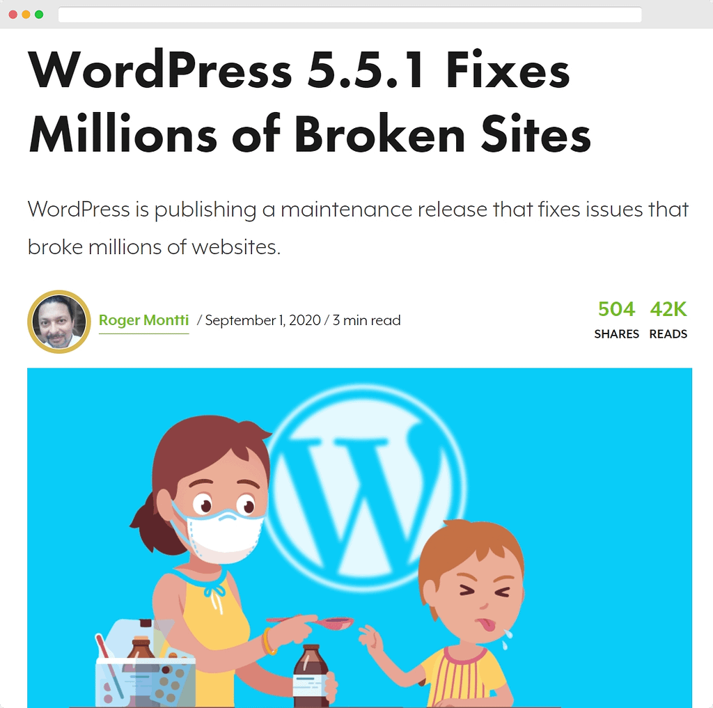 WordPress 5.5.1 maintenance release to fix errors and broken sites