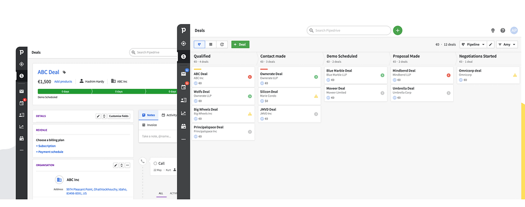 Pipedrive for contact management