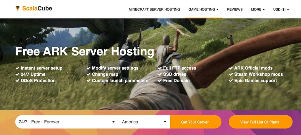 ScalaCube - best free ARK server hosting