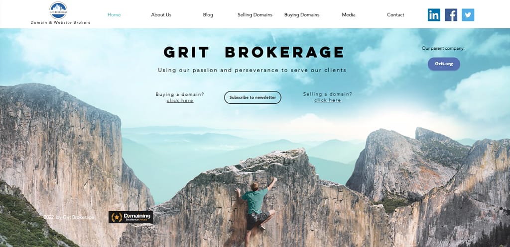 Grit Brokerage is one of the leading domain brokers on the market