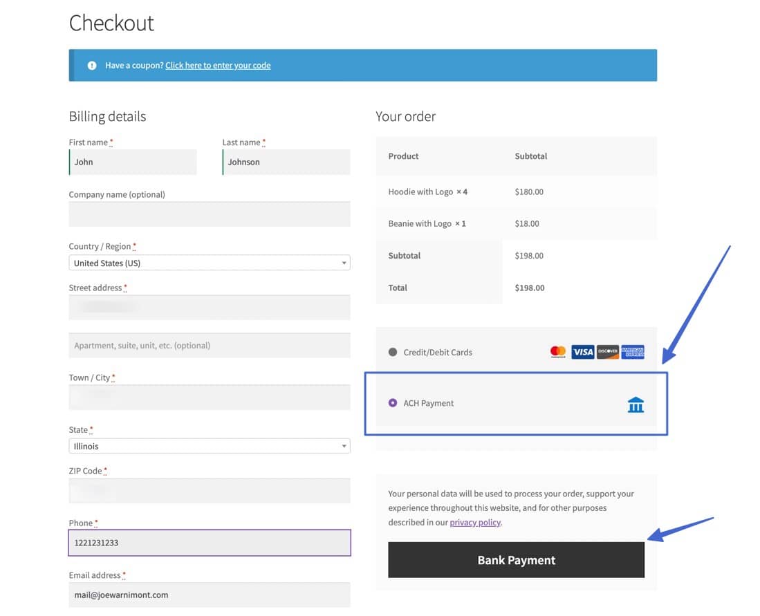 How to Accept ACH Payments in WooCommerce, Shopify, Wix