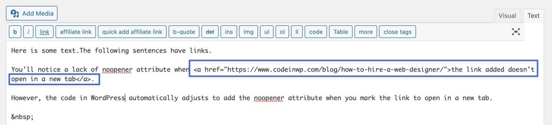 a link on the backend code 