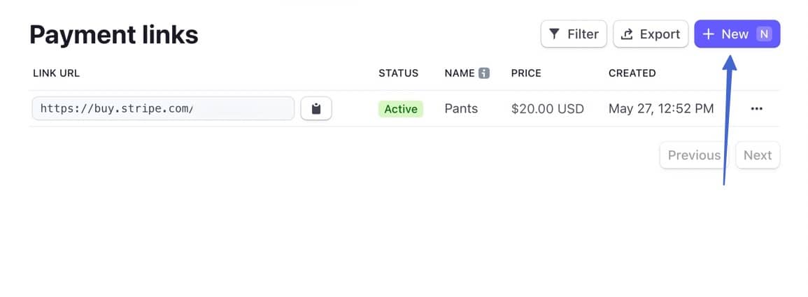 new payment link 