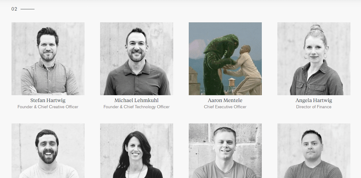 Electric Pulp's meet the team page
