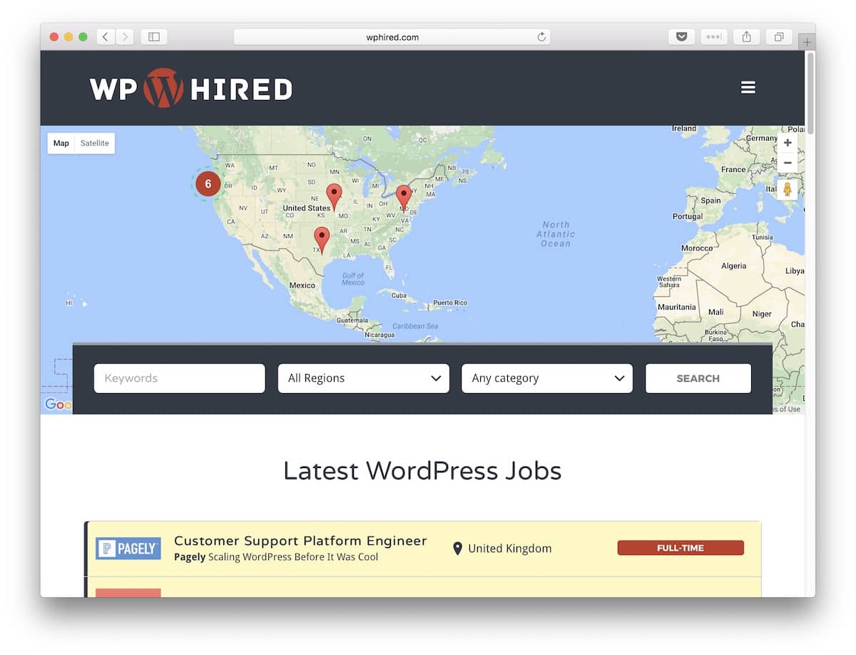 WPHired dedicated exclusively to WordPress jobs