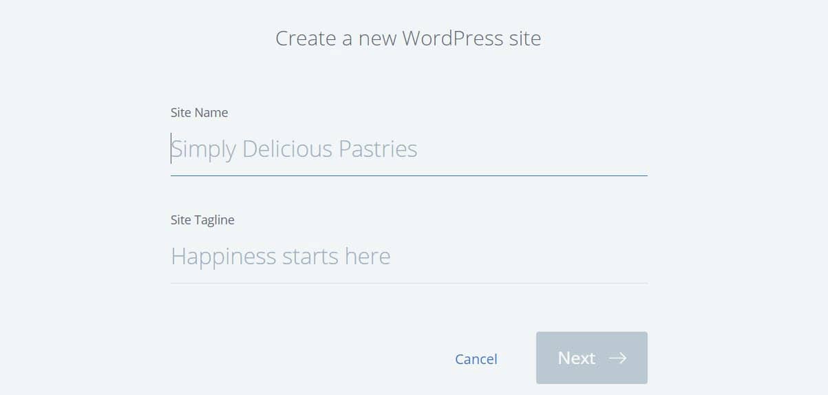Create an online shop with WordPress: set the Site Name