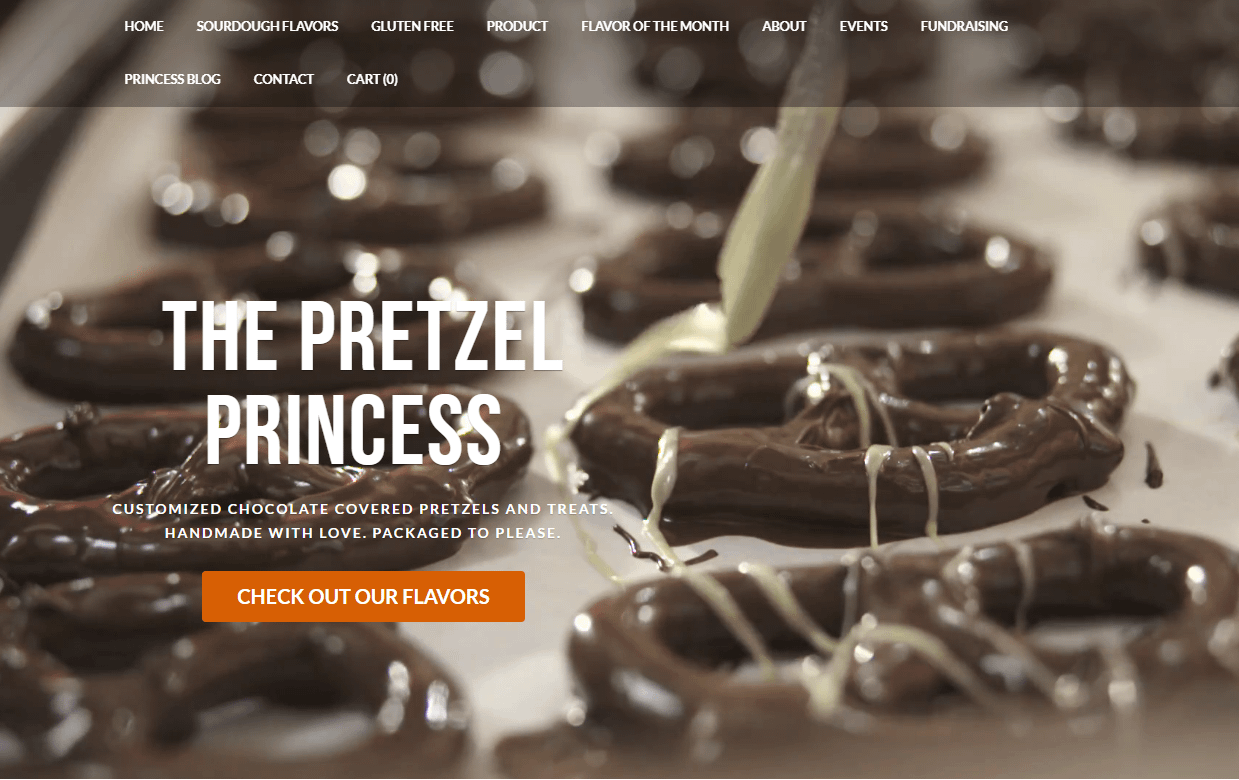 The Pretzel Princess is another Weebly-powered site.