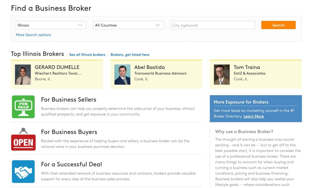 brokers help you find where to sell a business
