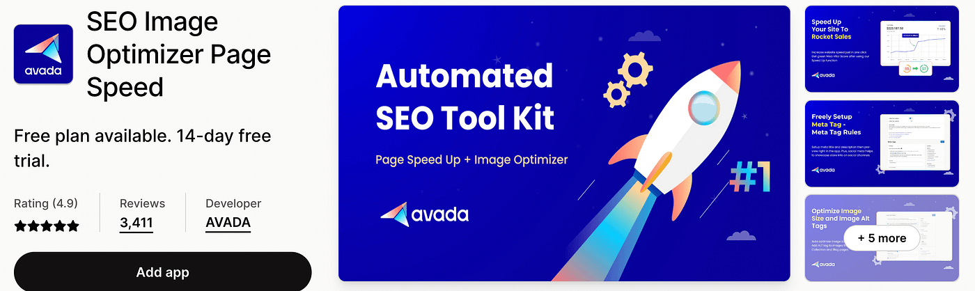 The Avada SEO Suite is among the best Shopify apps for search engine optimization