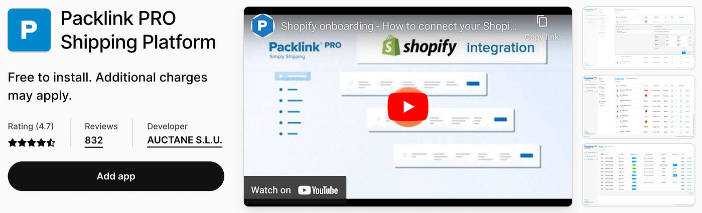 The Packlink Pro Shipping Platform for Shopify