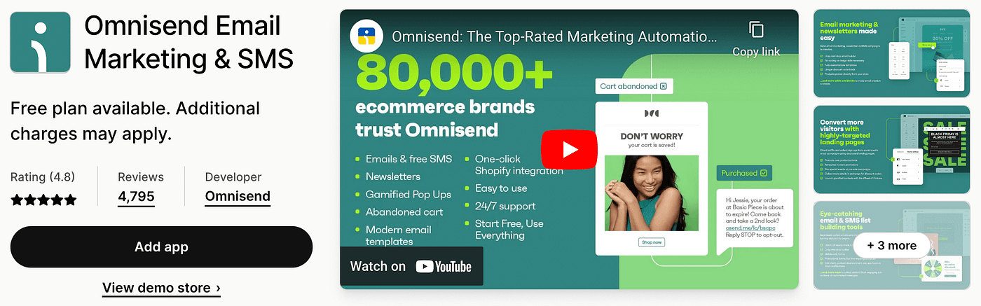 Omnisend is one of the best Shopify apps for email marketing
