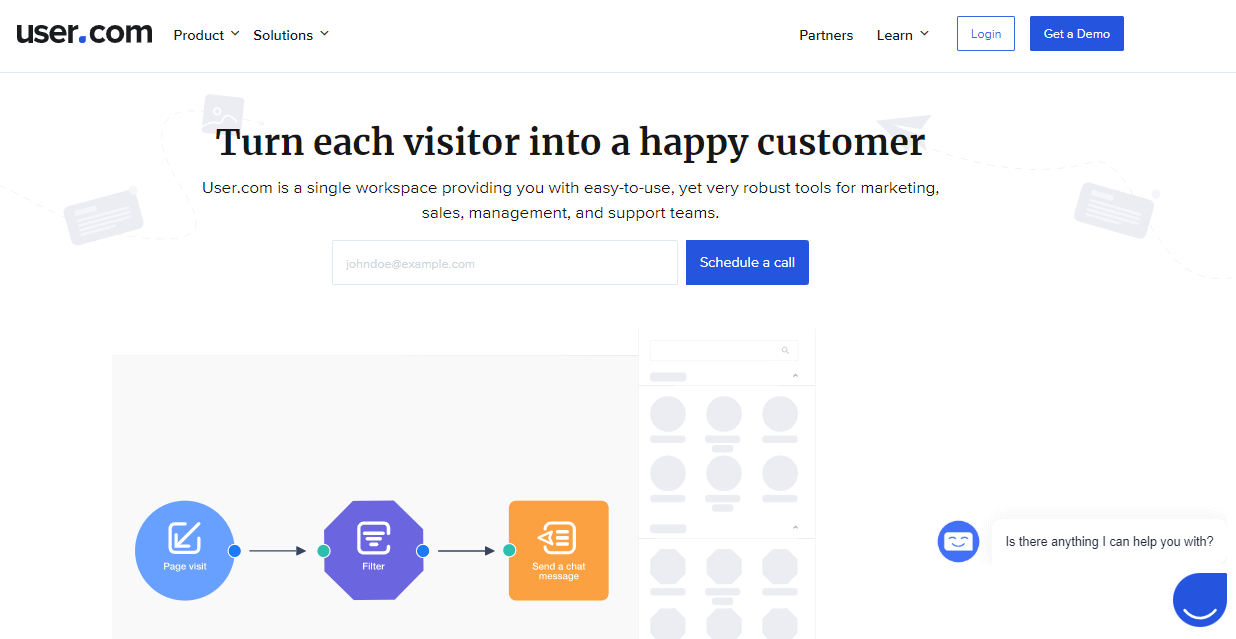 User.com homepage