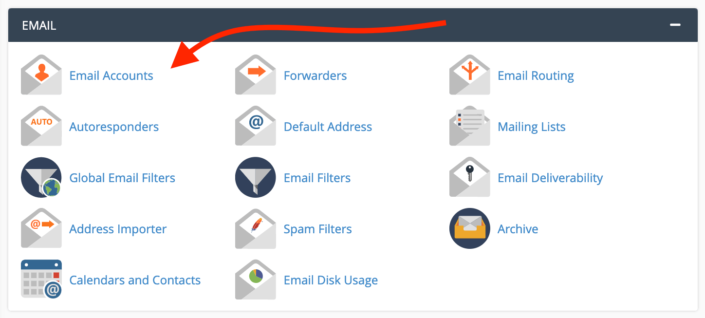 cpanel email accounts