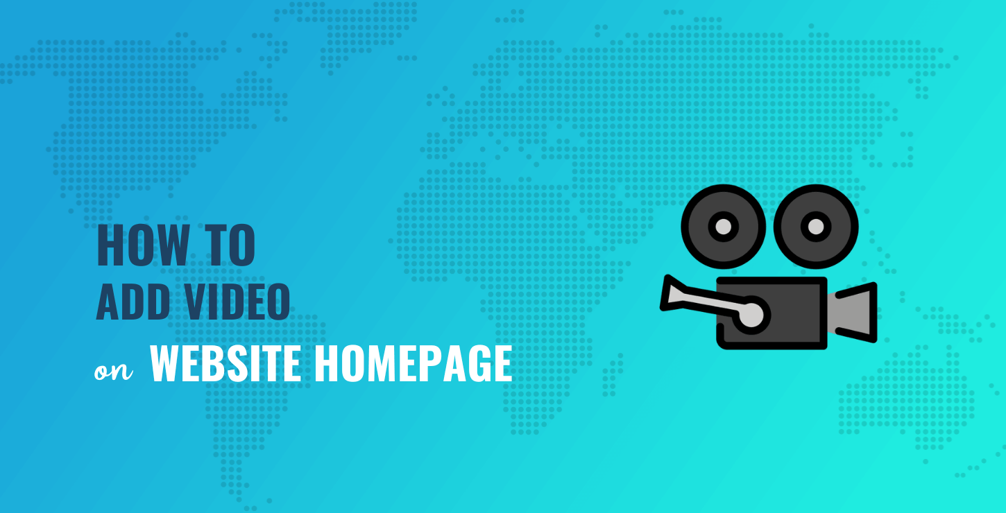 video on website homepage