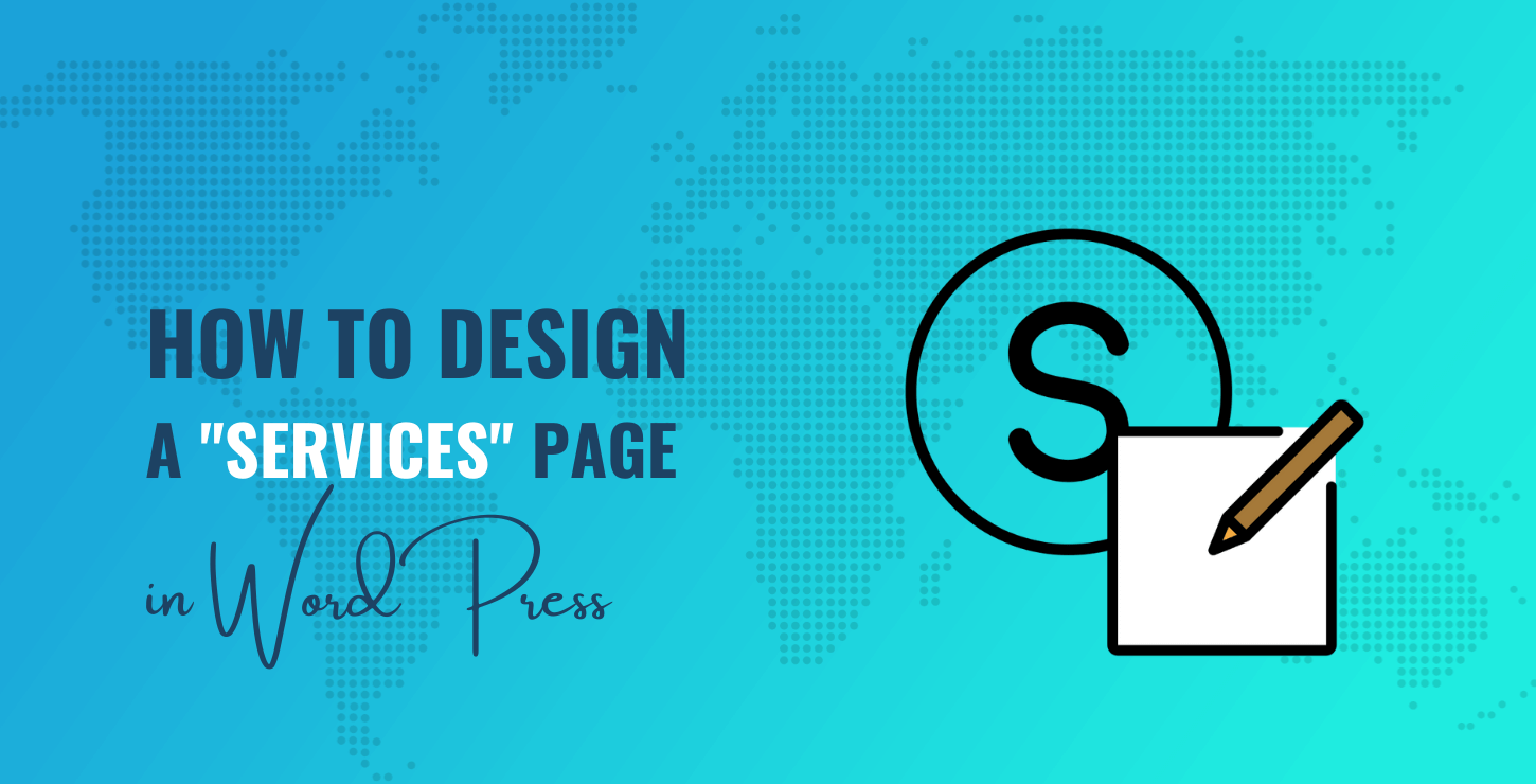 services page design in WordPress.
