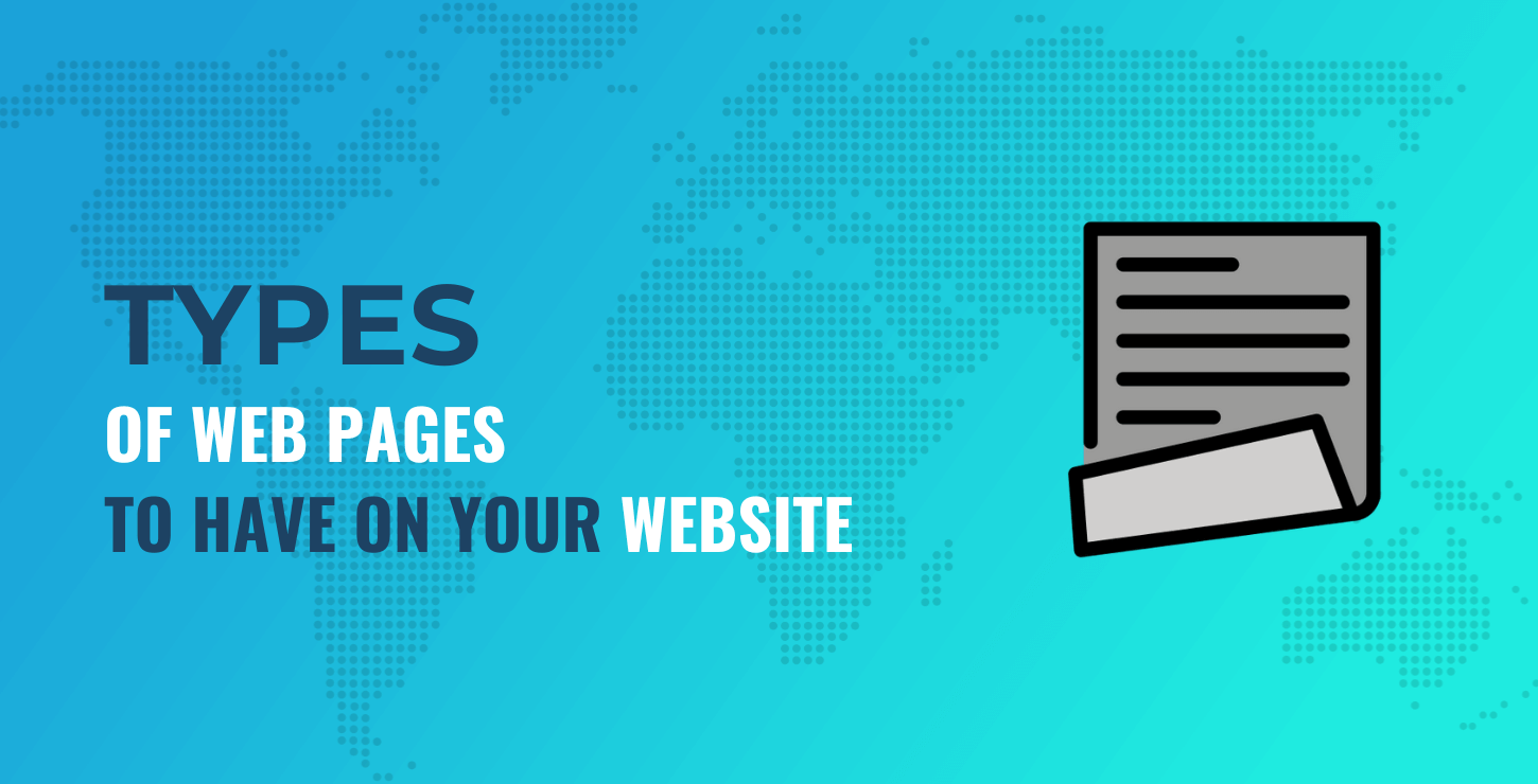 types of web pages.