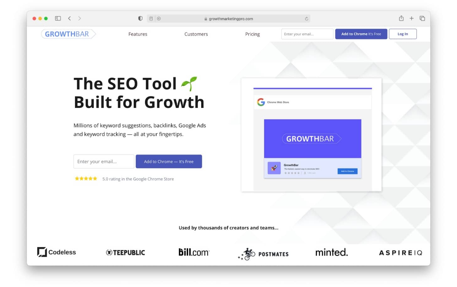 SEO tools like GrowthBar can be used everytime your perform a Google Search