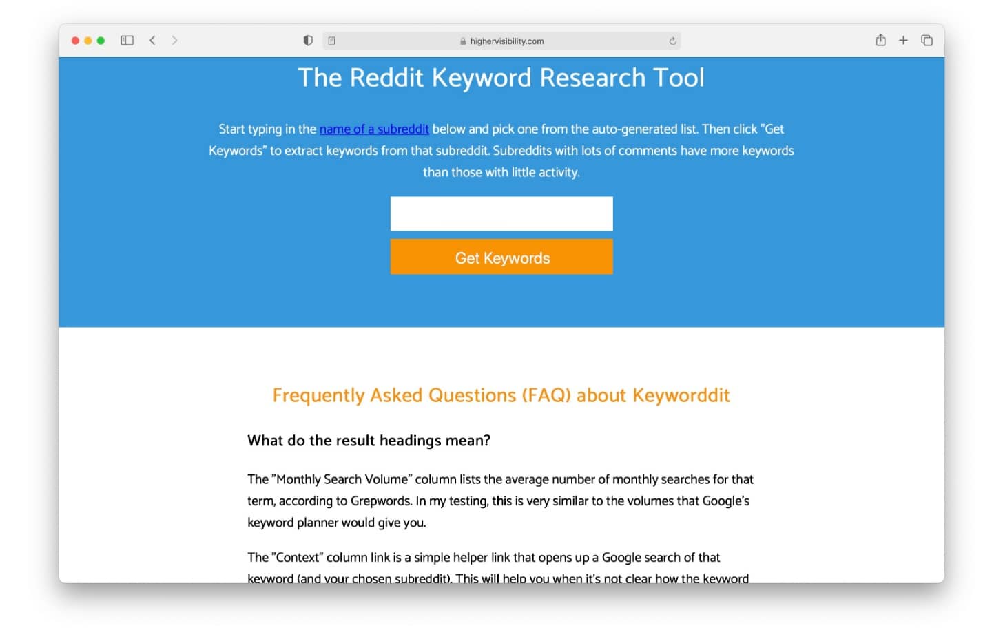 Keyworddit
