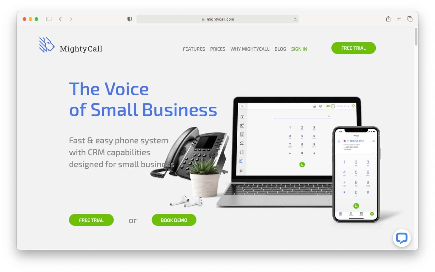 MightyCall is one of the virtual phone systems suited to small businesses