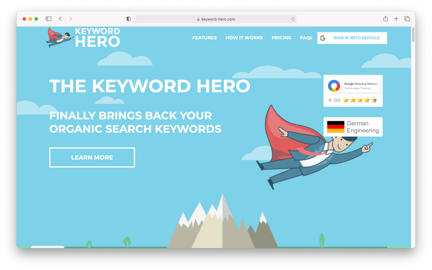 SEO tools like Keyword Hero help you analyse your popular keywords