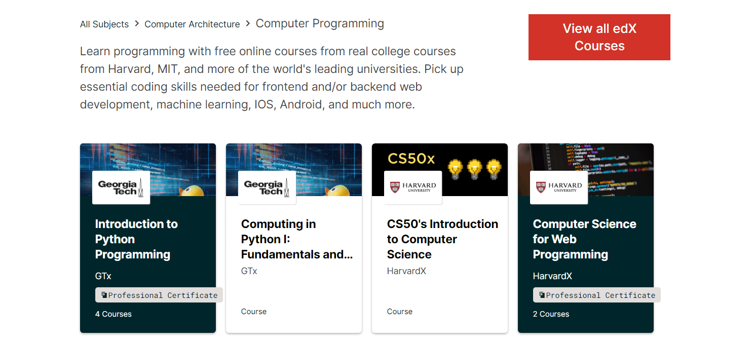 How to learn coding online: edx Computer Science courses