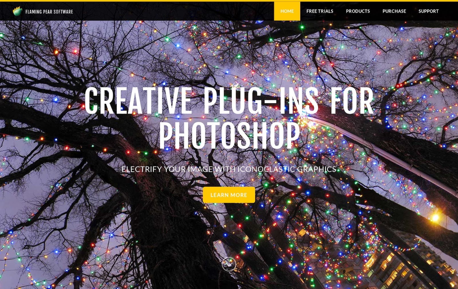 Flaming Pear Software is one of the best Weebly website examples for graphic design companies.