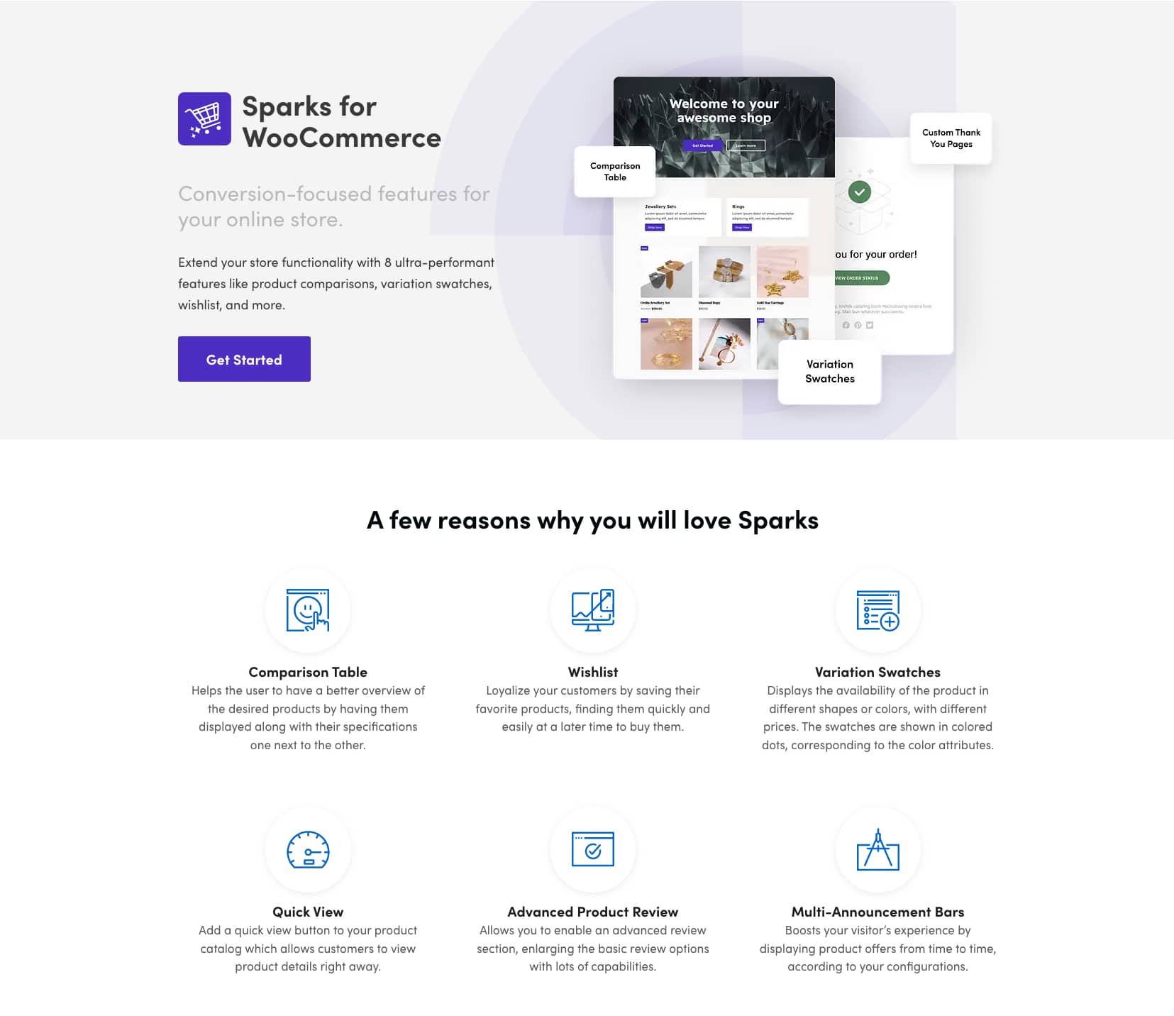 Sparks for WooCommerce is one of the best ecommerce plugins for WordPress.