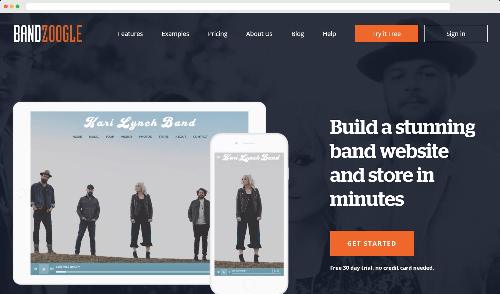 Bandzoogle - best website builder for musicians