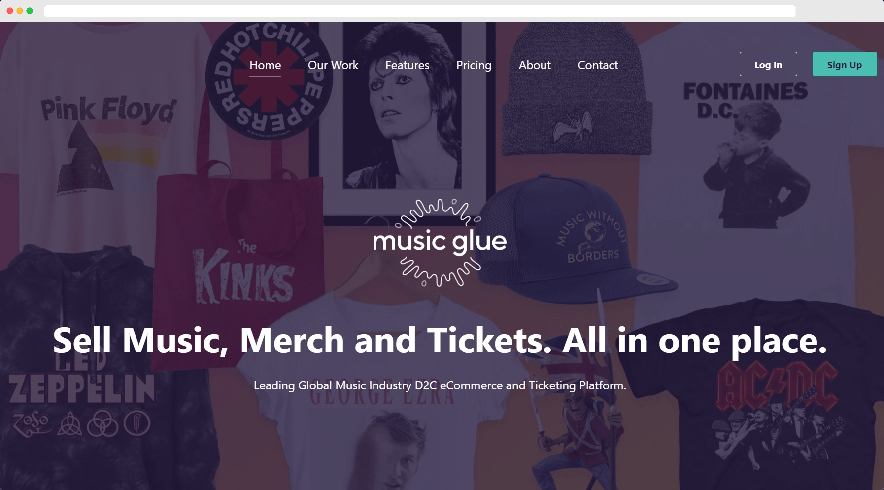Music Glue - website builder for music merchandise
