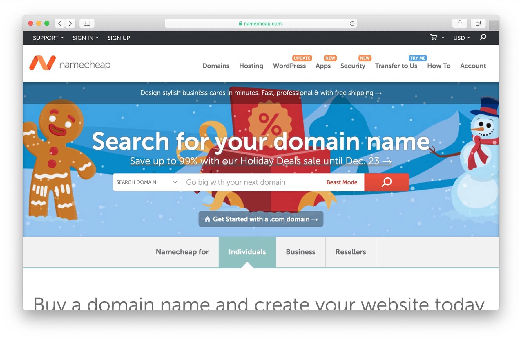 Best domain name registrar #2: Namecheap