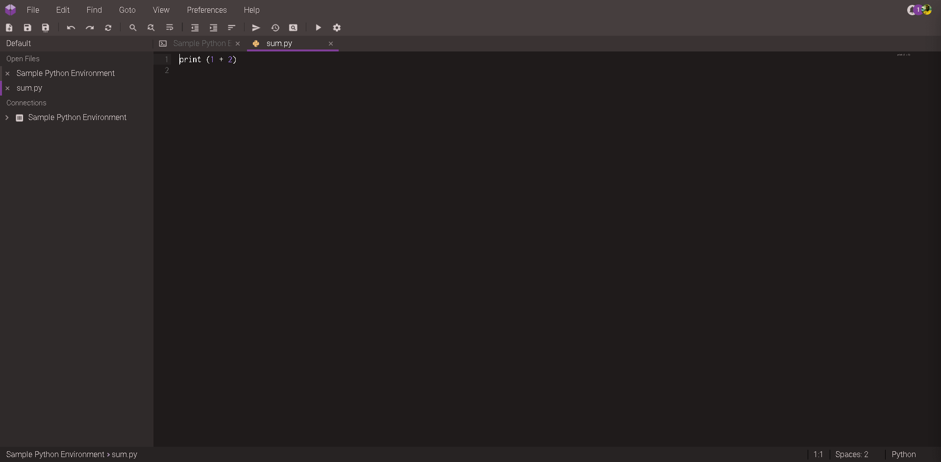 Text editor on Codeanywhere 