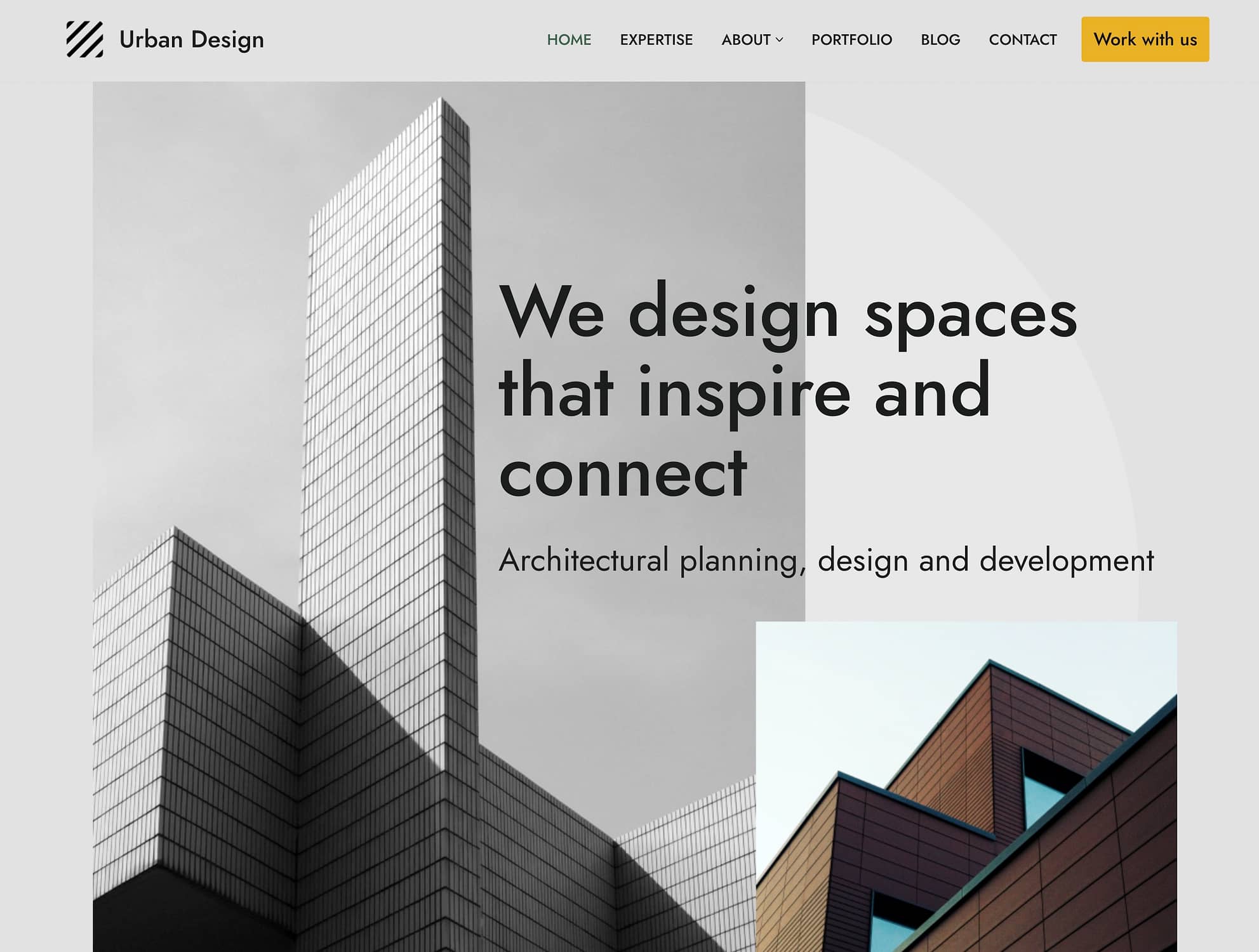 architecture portfolio homepage