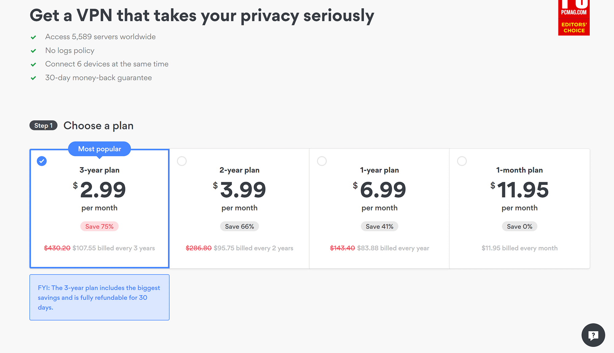 How much does a VPN cost per month?