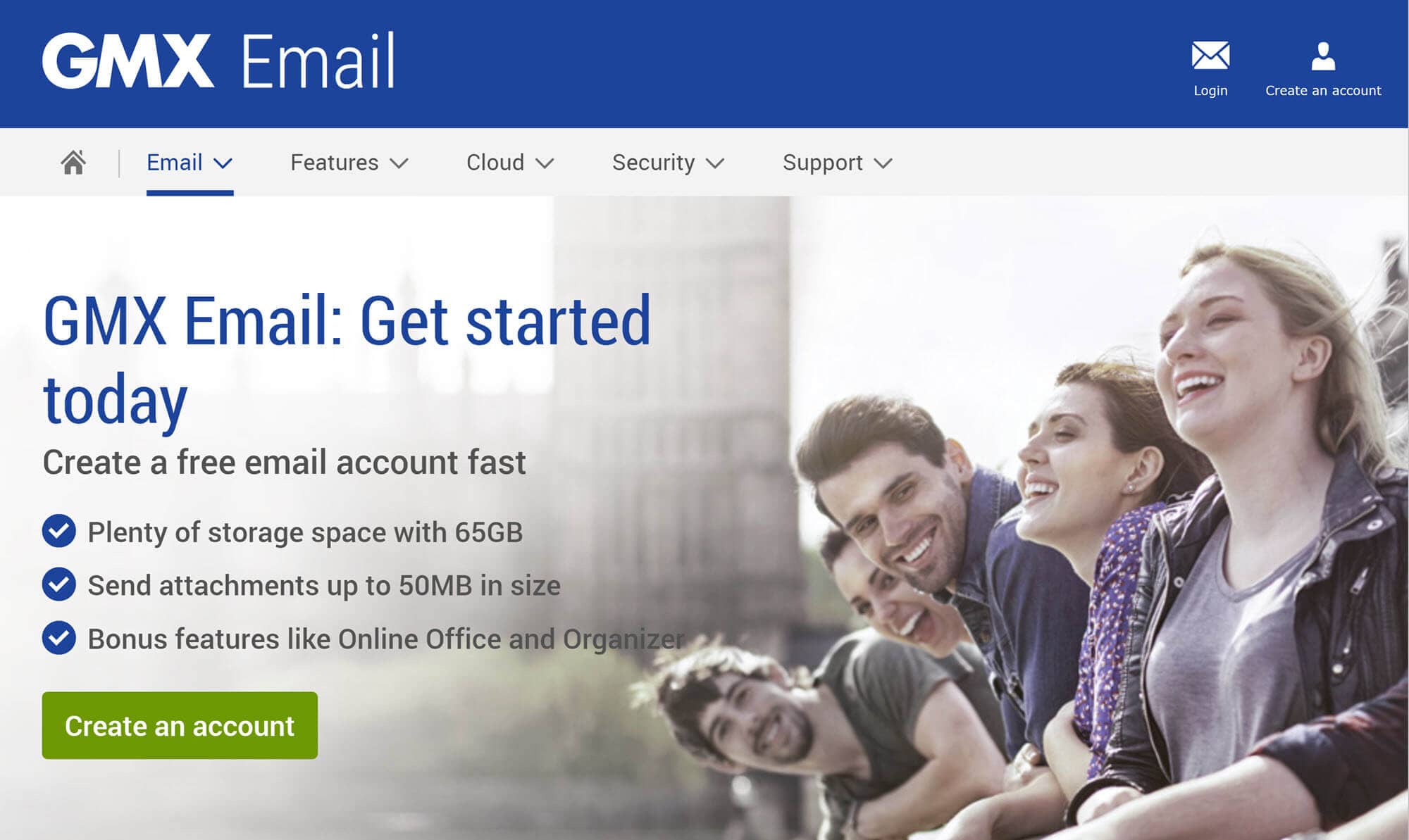 Best email hosting provider - GMX