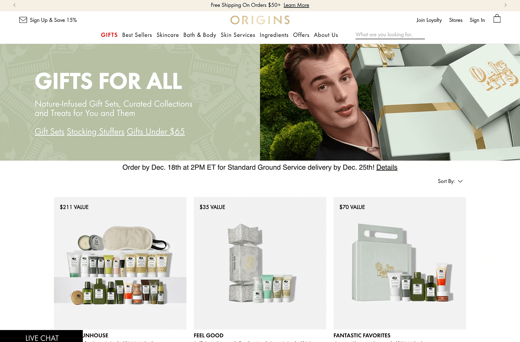 Gift sets in an online store - another one of effective Christmas promotion ideas.