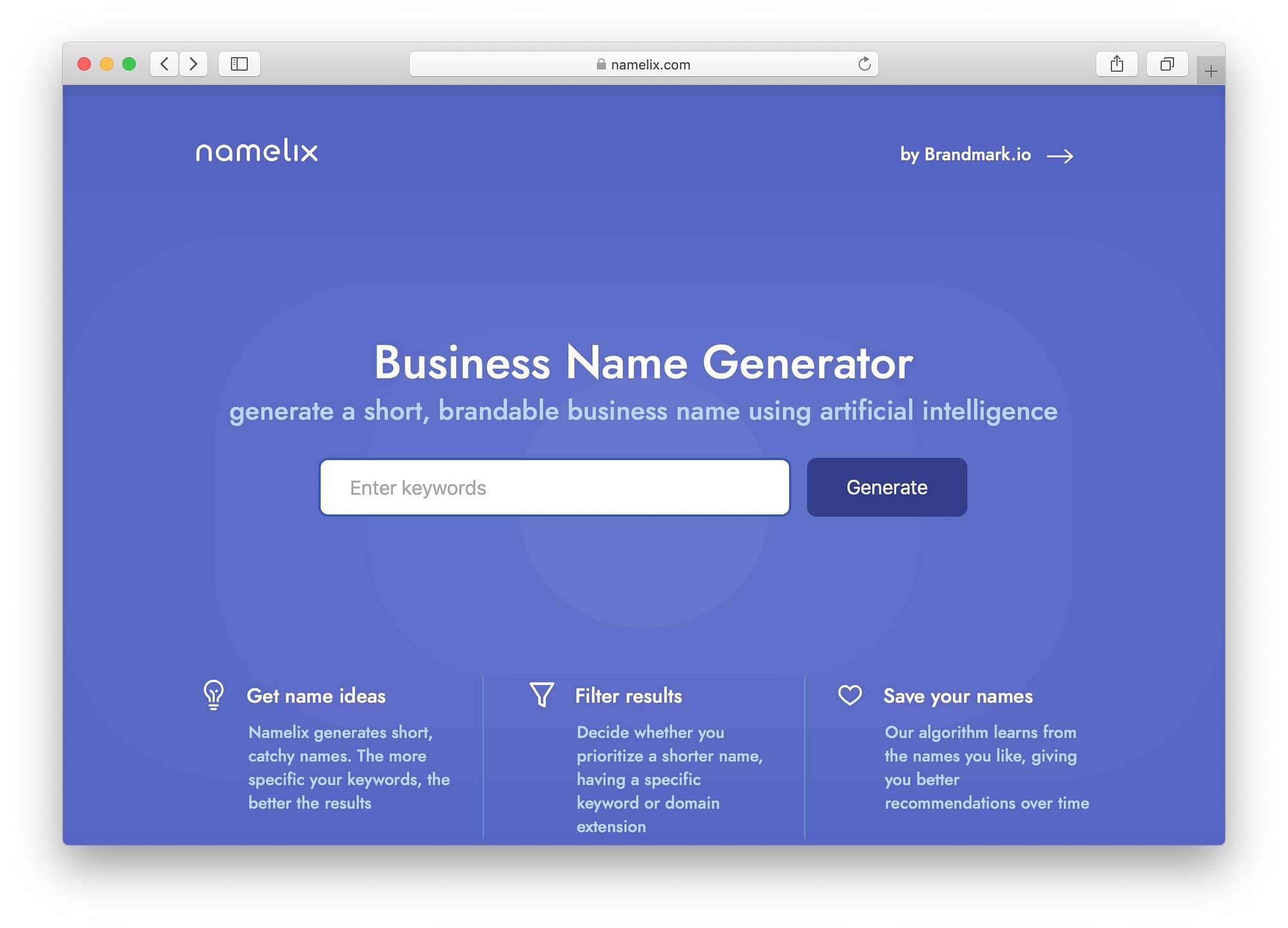 Best free business name generators: Namelix
