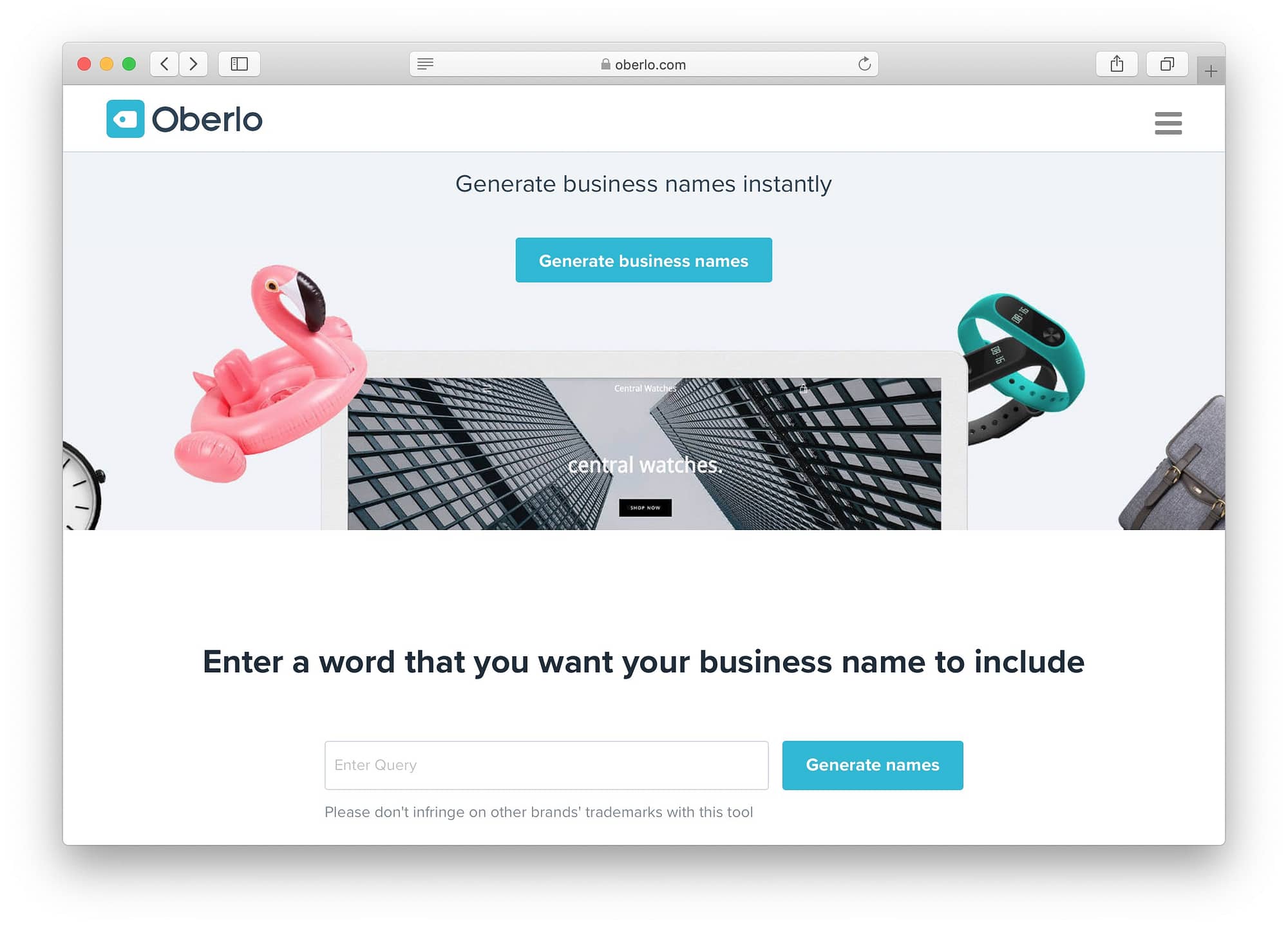 Best free business name generators: Oberlo