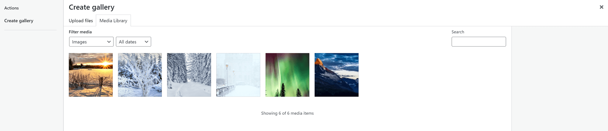 How to create a gallery in WordPress: Media Library